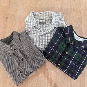 Lot of 3 Men's Medium Short Sleeve Casual Dress Button Shirts